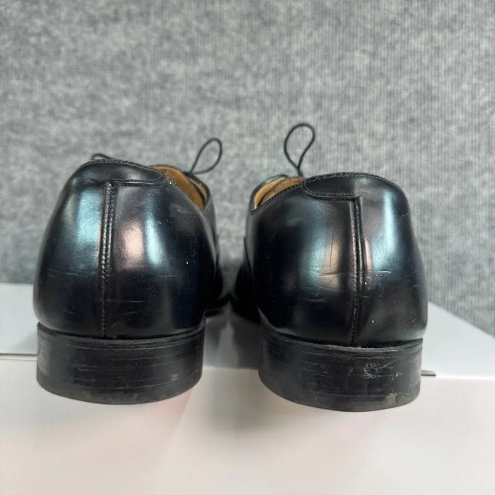 Johnston & Murphy Aristocraft Mens Black Leather Cap Toe Brogue Shoes USA 13